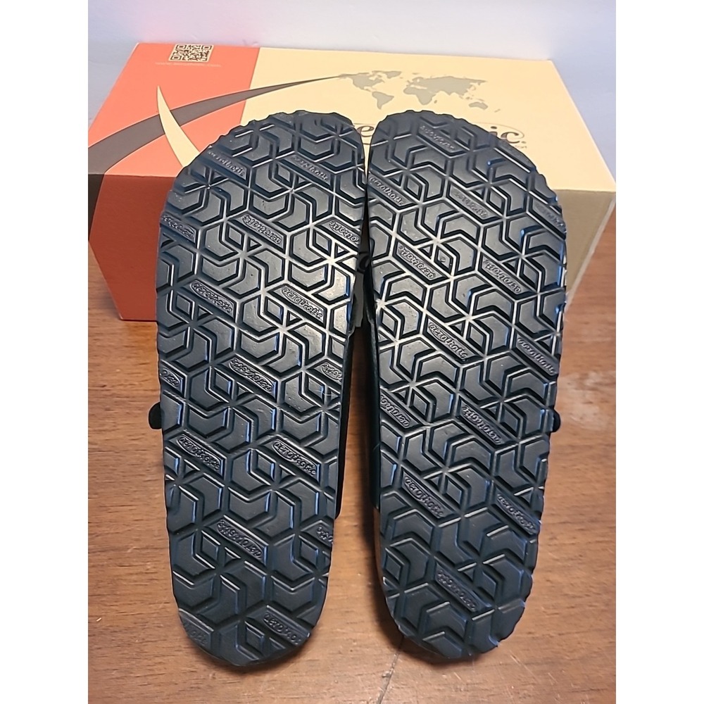 Aerothotic CorkSlides Womens Sz8 Black Synthetic Leather Arch Support PU1105 NIB - Picture 5 of 7